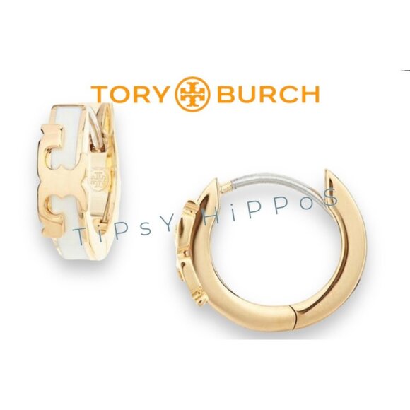 NEW! Stunning tory burch serif bangle bracelet and earring set - Picture 4 of 7